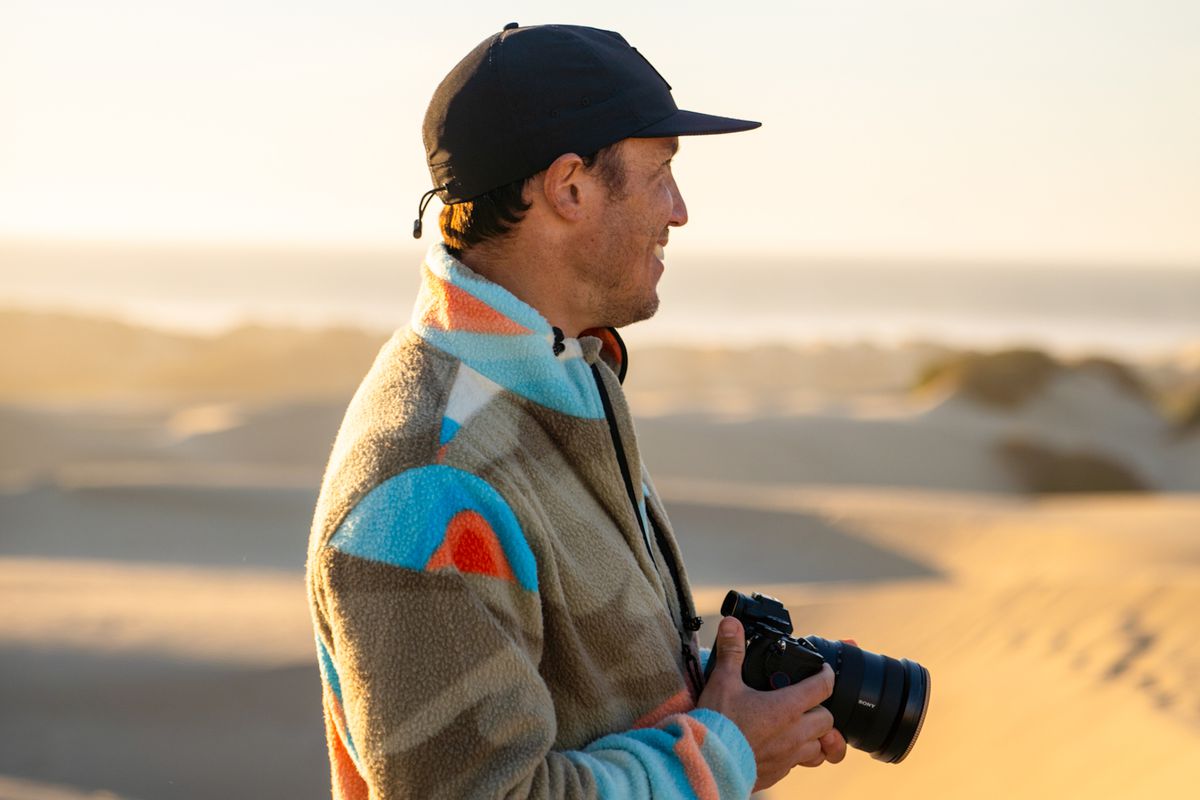 Photographer Chris Burkard in Billabong desert fleece