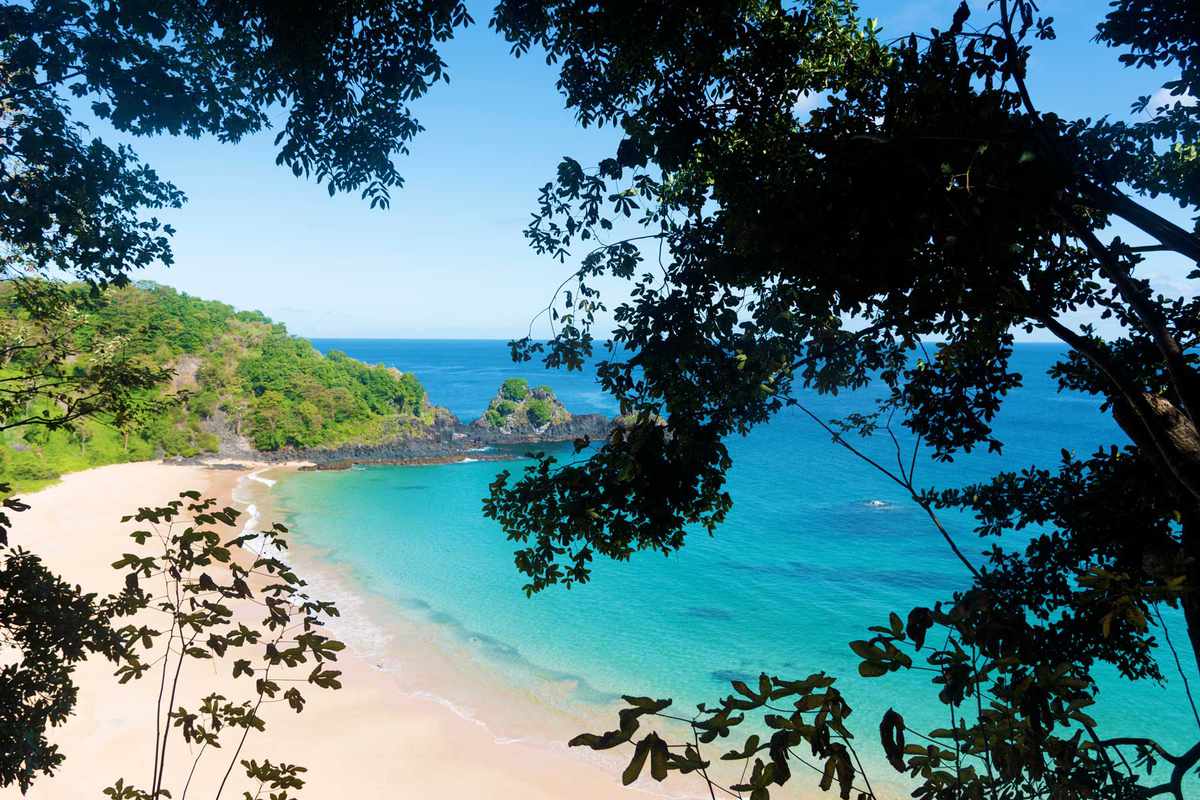 Baia do Sancho, a beach on the small island of Fernando de Noronha off of Brazil
