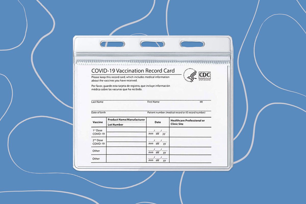COVID vaccine card holder