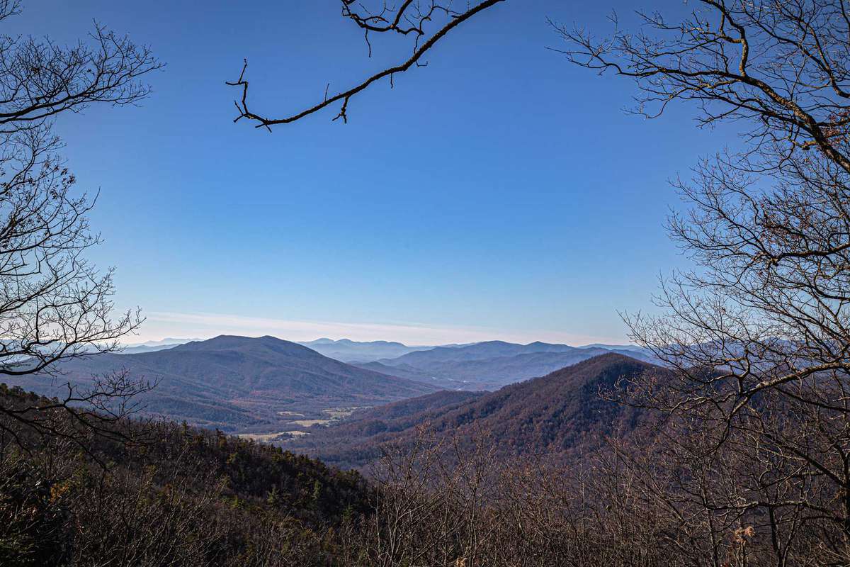 View of the Blue Ridge Mountains in North Carolina.