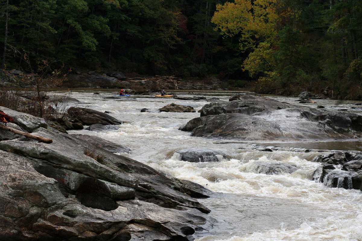 Chattooga River with paddlers in Georgia