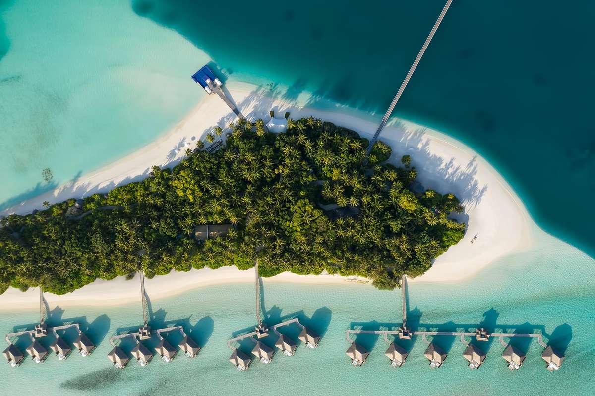 Aerial of Conrad Maldives Rangali Island