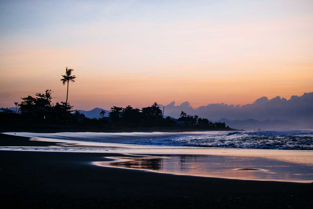 Keramas Beach at sunrise