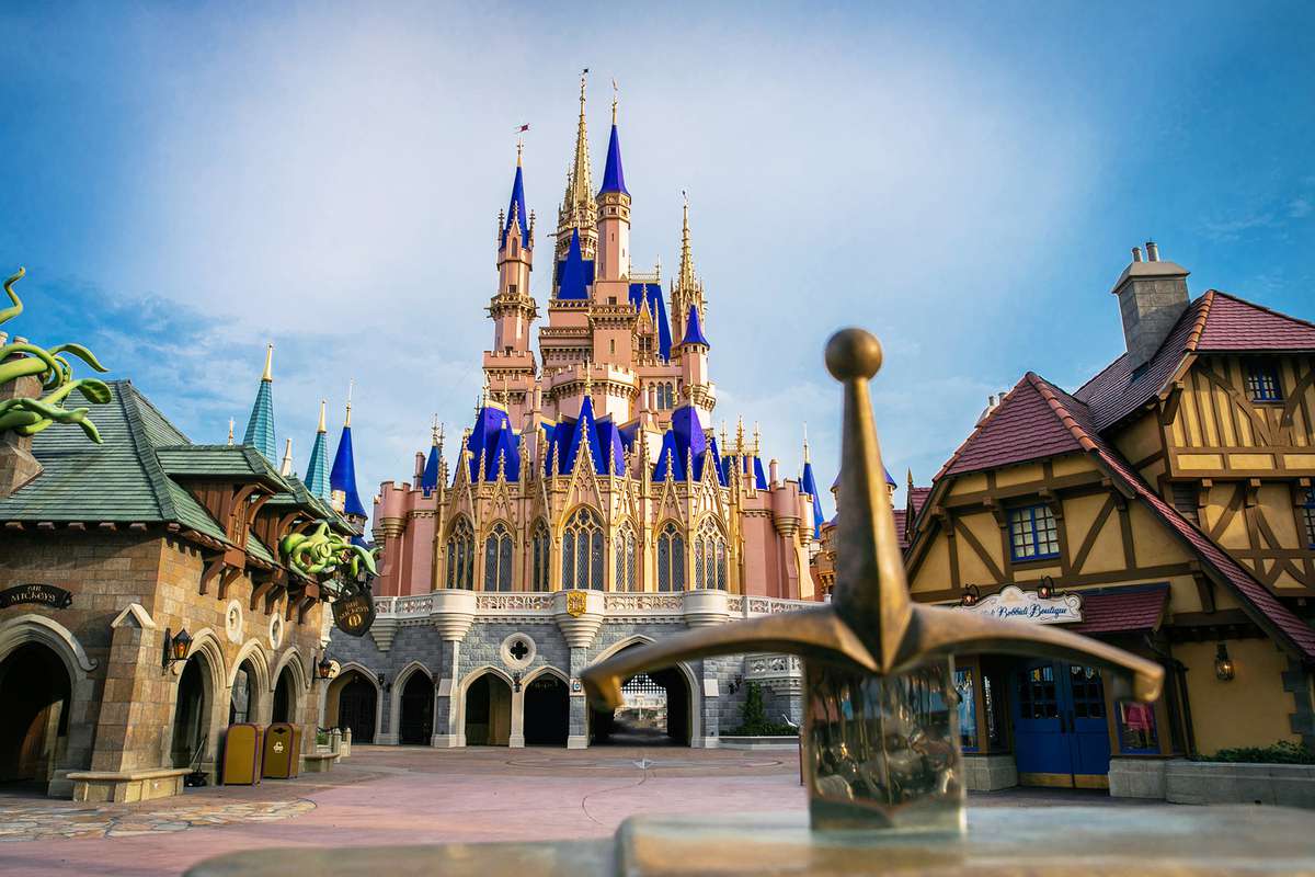 Cinderella Castle inside Magic Kingdom Park at Walt Disney World Resort in Lake Buena Vista, Fla.