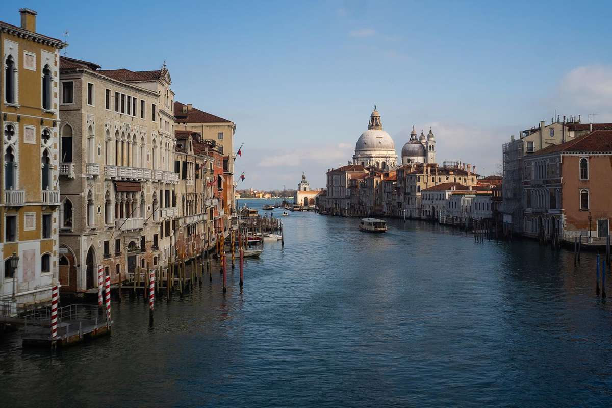Empty Grand Canal in Venice