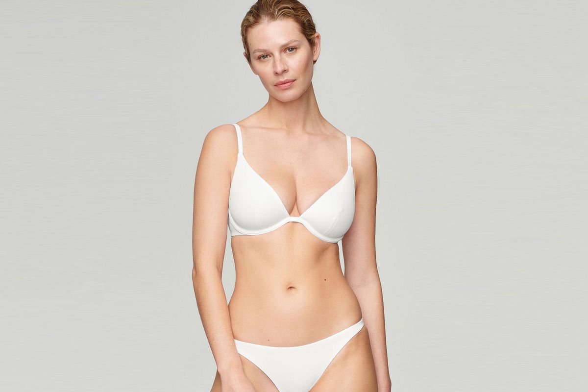Woman wearing white bikini