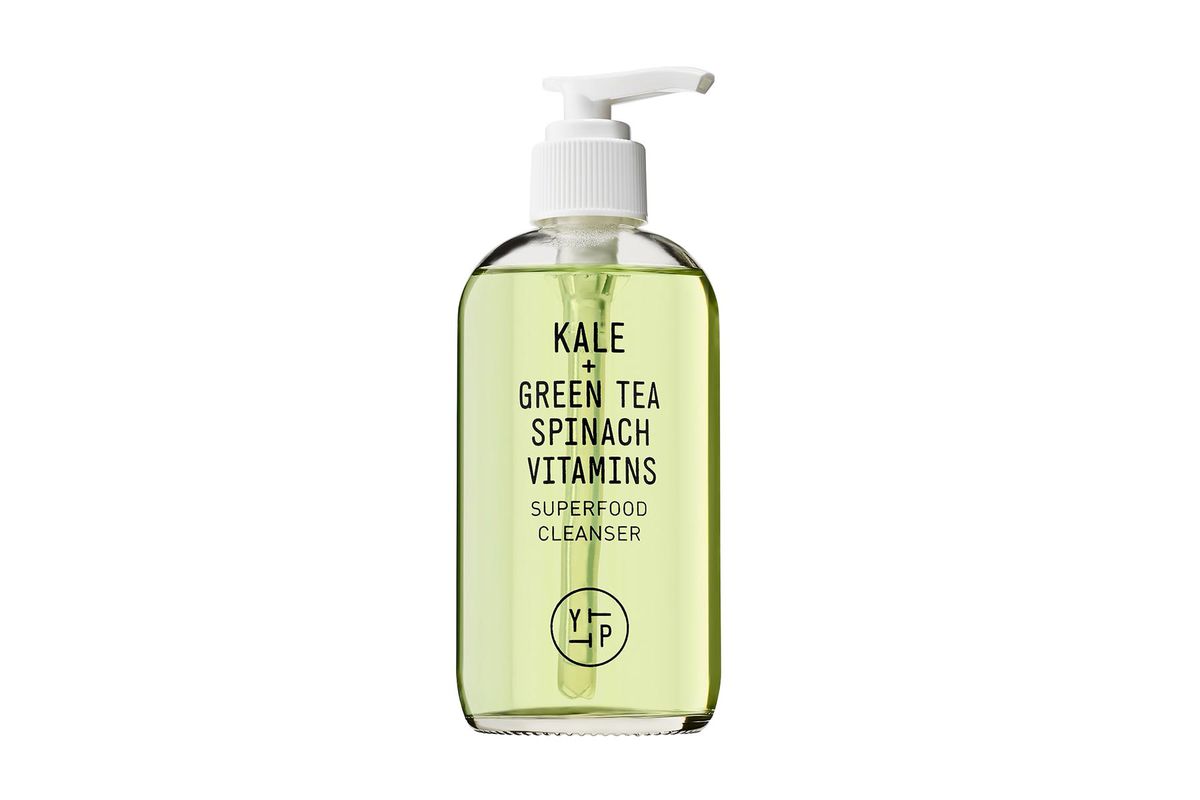 A bottle of Superfood Kale Antioxidant Rich Face Cleanser by Youth to the People
