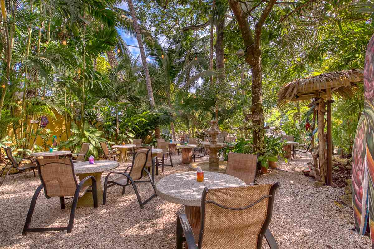 Tables at Sano Banano Beachside Hotel & Restaurant