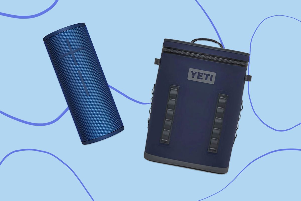 Backpack cooler and portable speakers