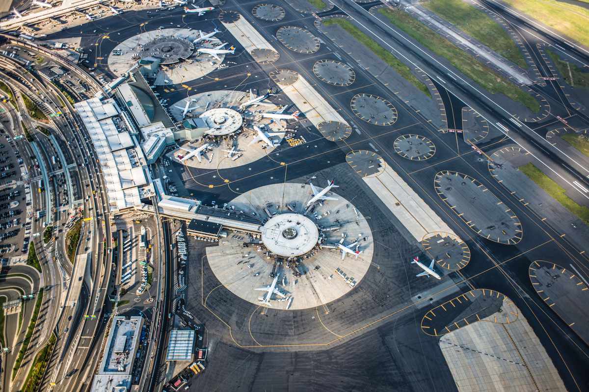 Aerial of Newark Airport