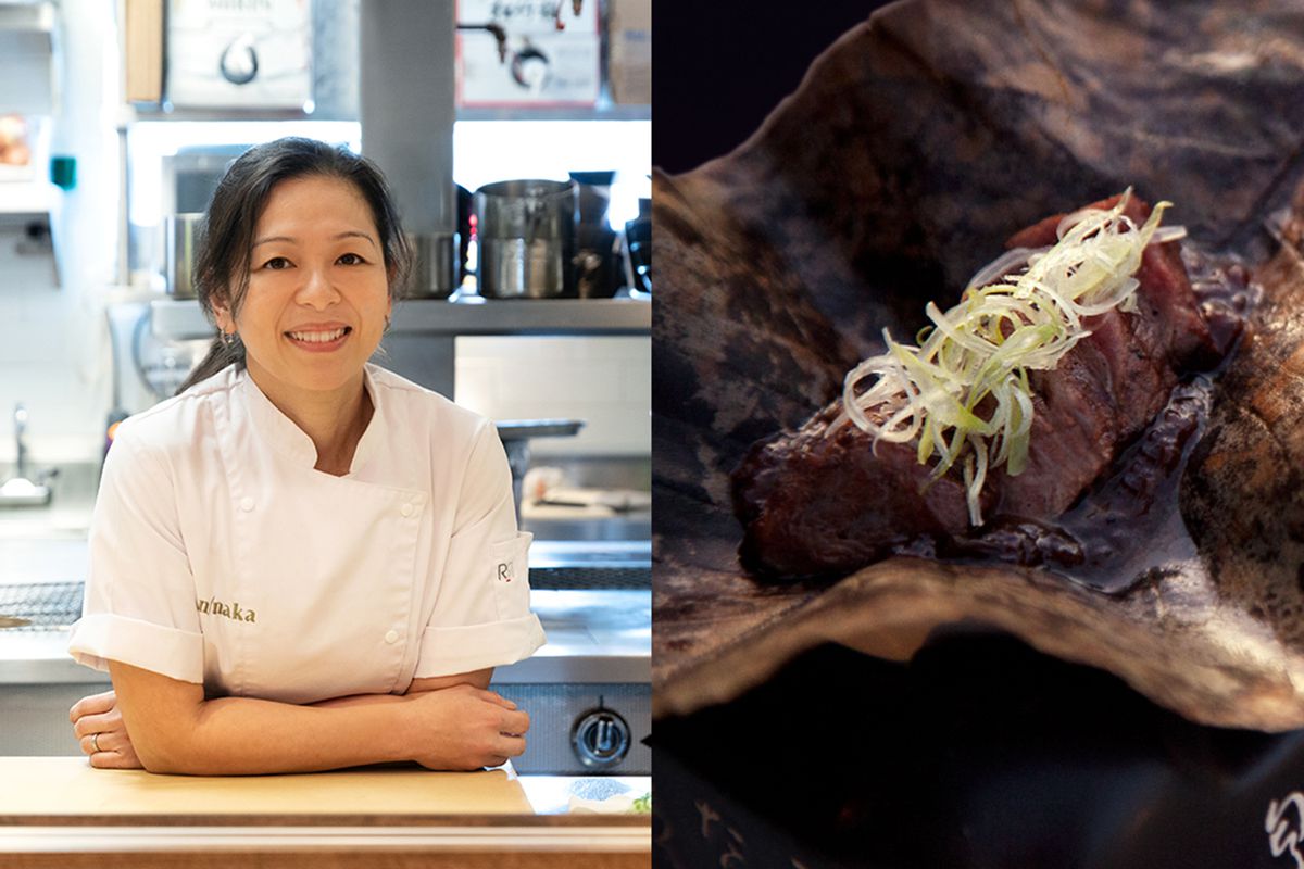 Grilled Wagyu with Roasted Fig Miso made by chef Niki Nakayama