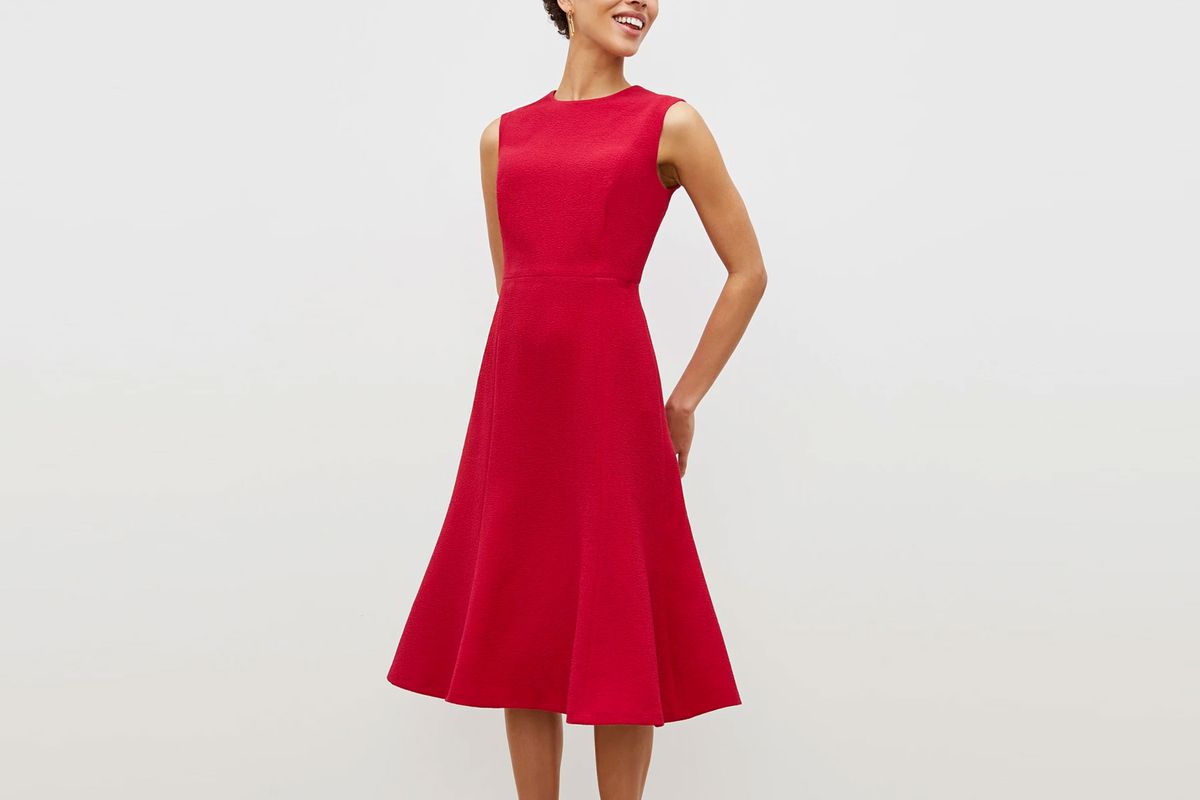 Red business casual dress
