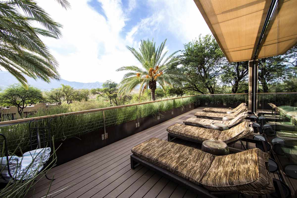 The spa deck at Miraval Arizona
