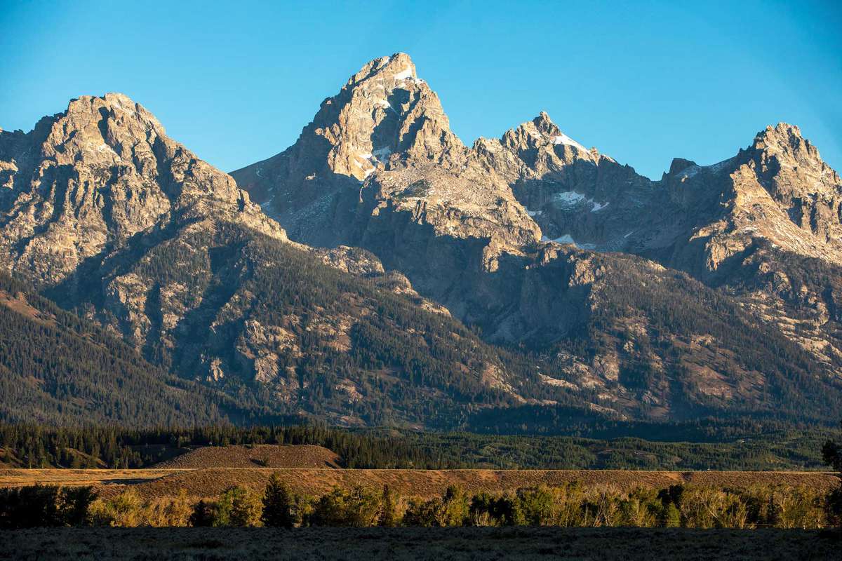 A view of the mountains in Grand Teton National Park