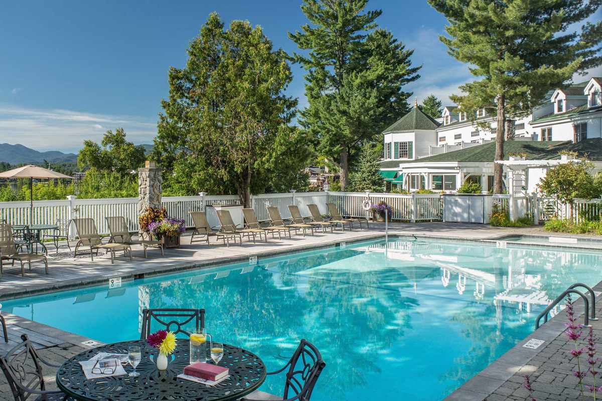 The Pool at Mirror Lake Inn, voted one of the best resorts in New York State