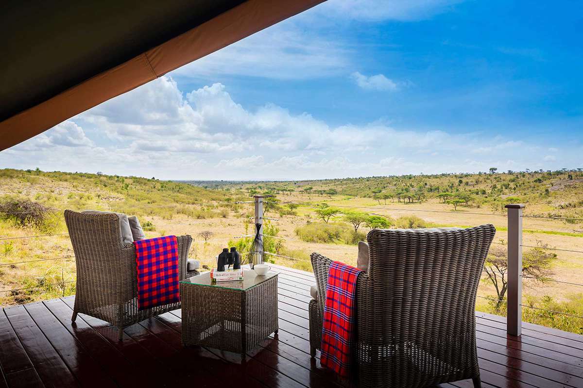 View from Mahali Mzuri, voted one of the best Africa Safari Lodges