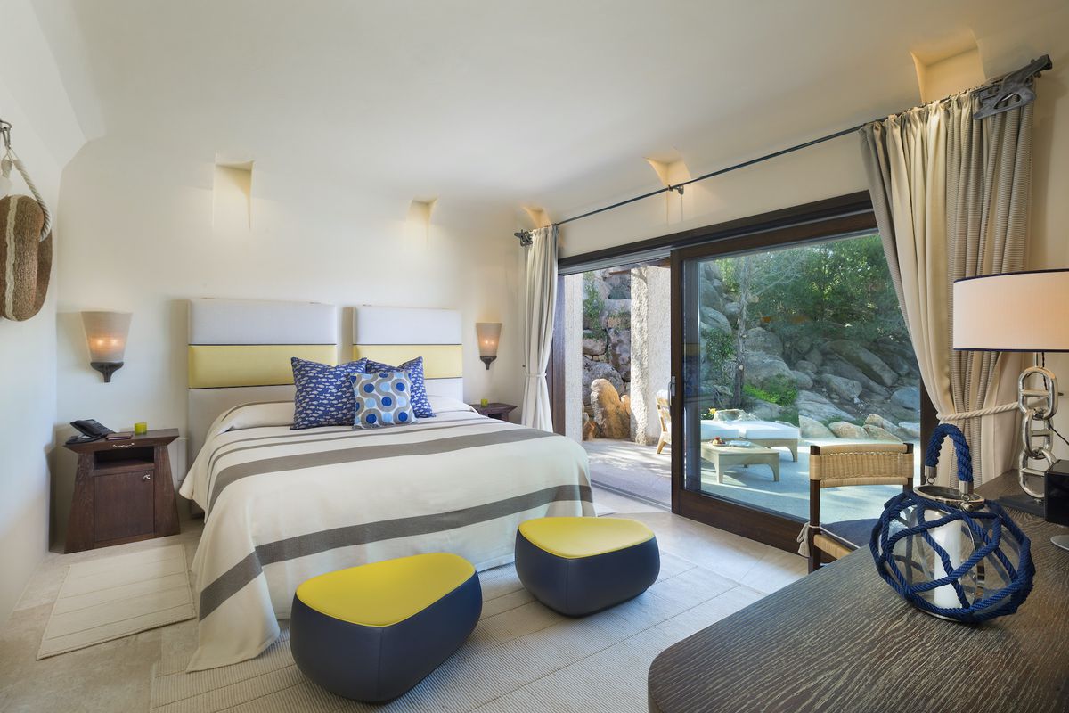 Bedroom at villa Pino, Hotel Pitrizza