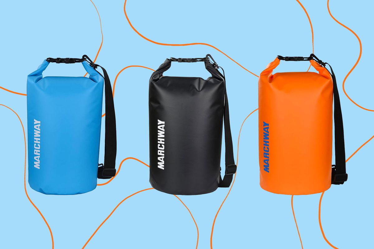 Three colors of dry bags