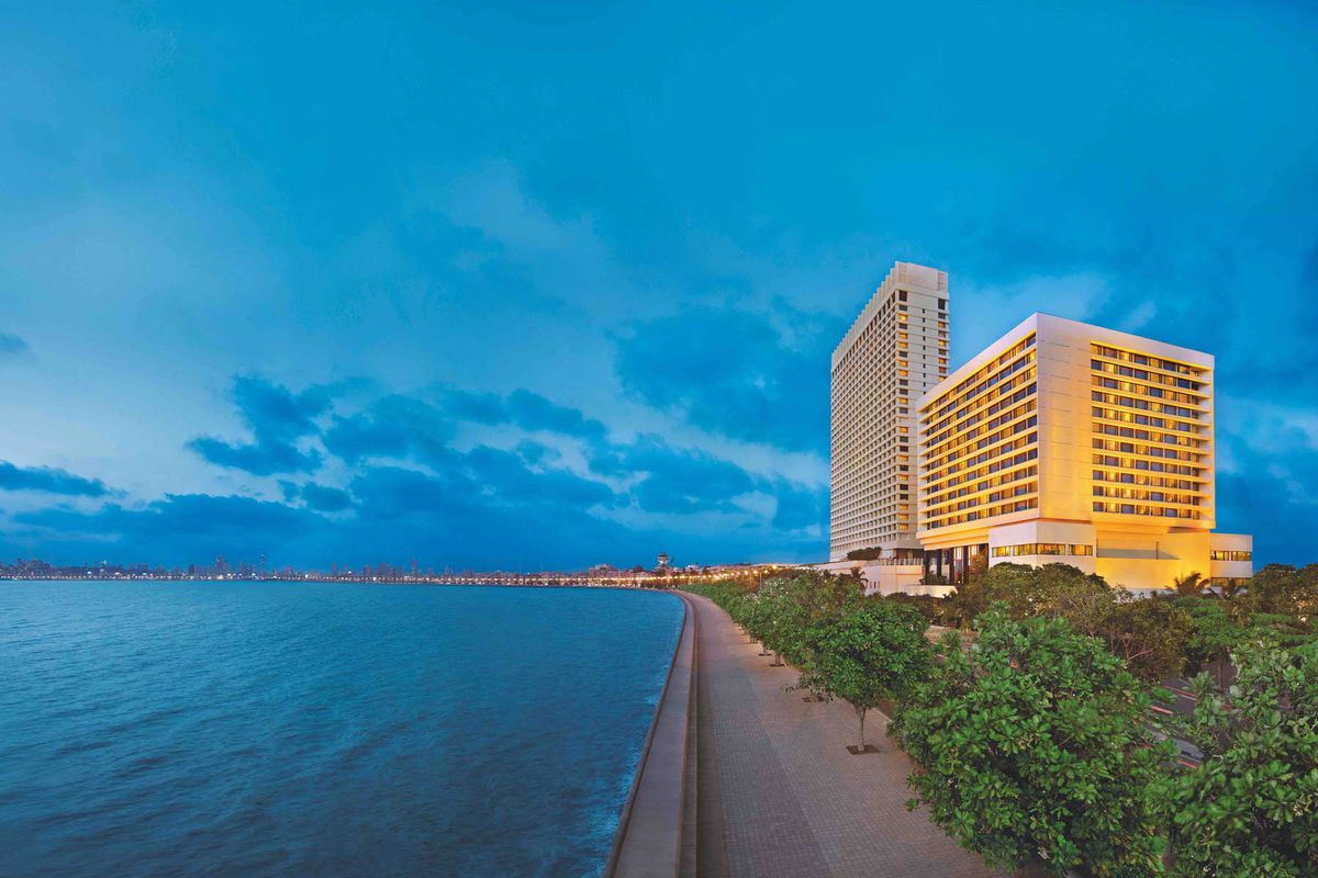 Exterior of The Oberoi, Mumbai, voted one of the best hotels in the world