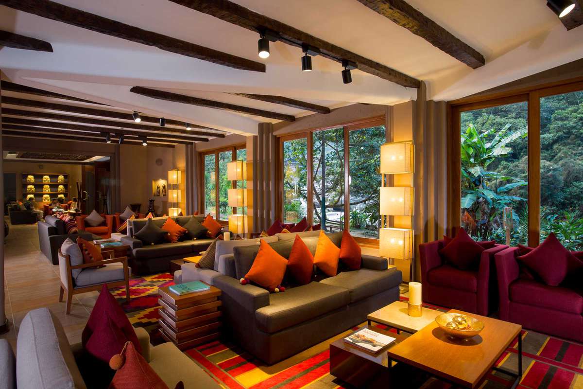 Lobby of the Sumaq Machu Picchu, voted one of the best hotels in the world