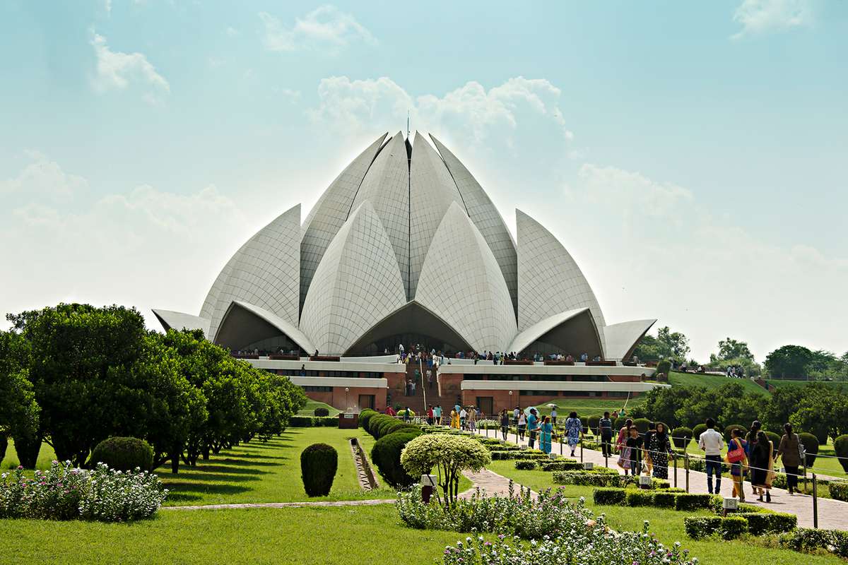 The Lotus Temple, New Delhi, India.