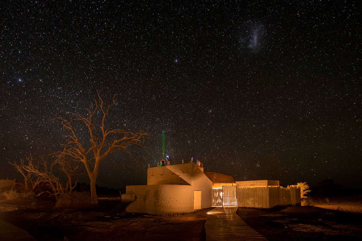 Stargazing at a property on a Wilderness Safaris outing, voted one of the best safari outfitters in the world
