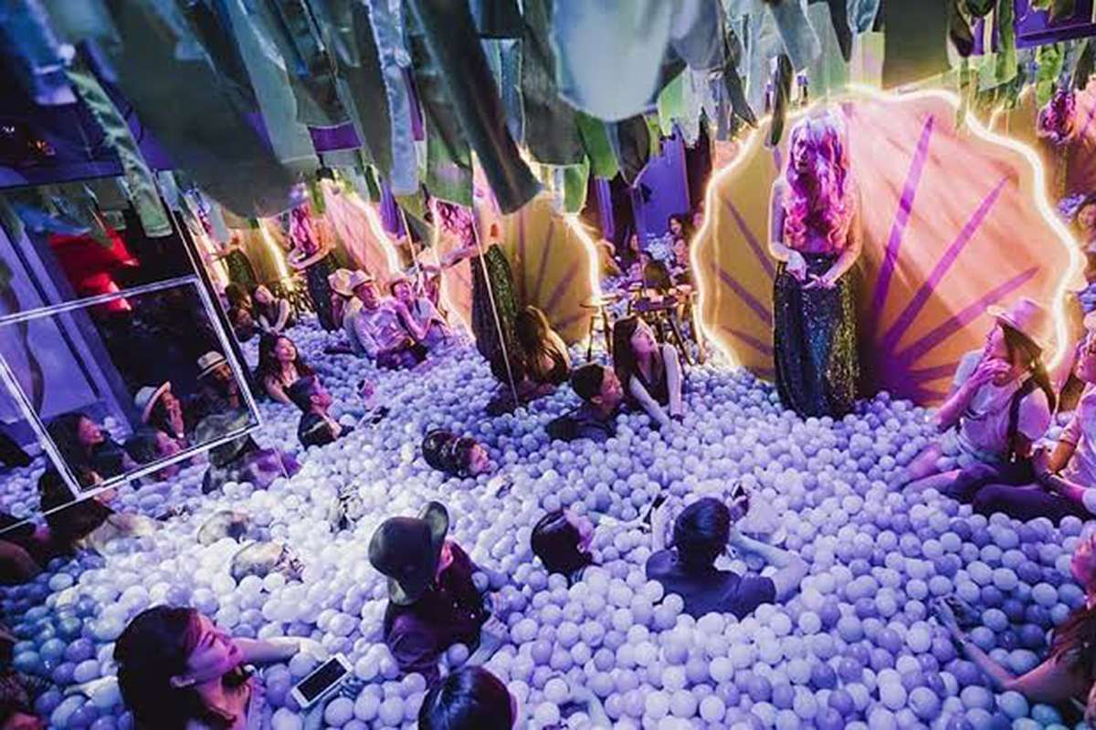 The ball pit at The Little Mermaid Experience