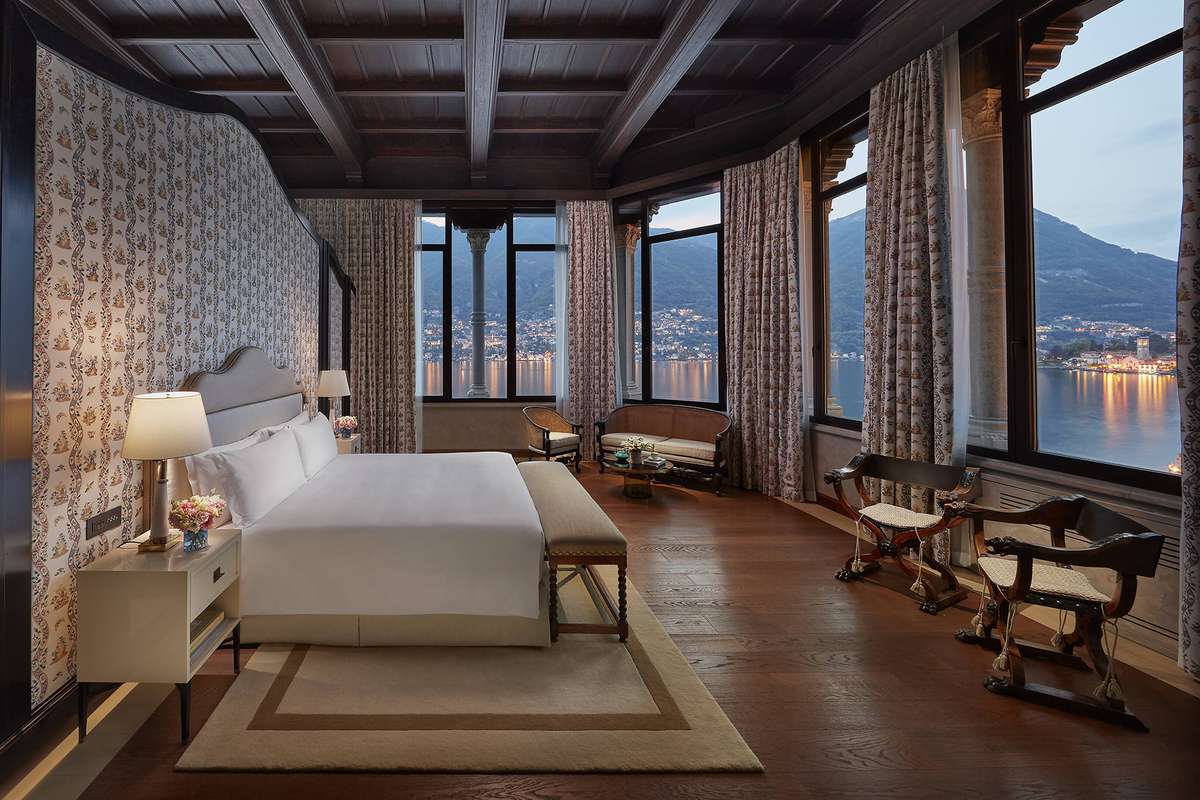 Lake Como Suite Penthouse Bedroom at Mandarin Oriental, Lago di Como
