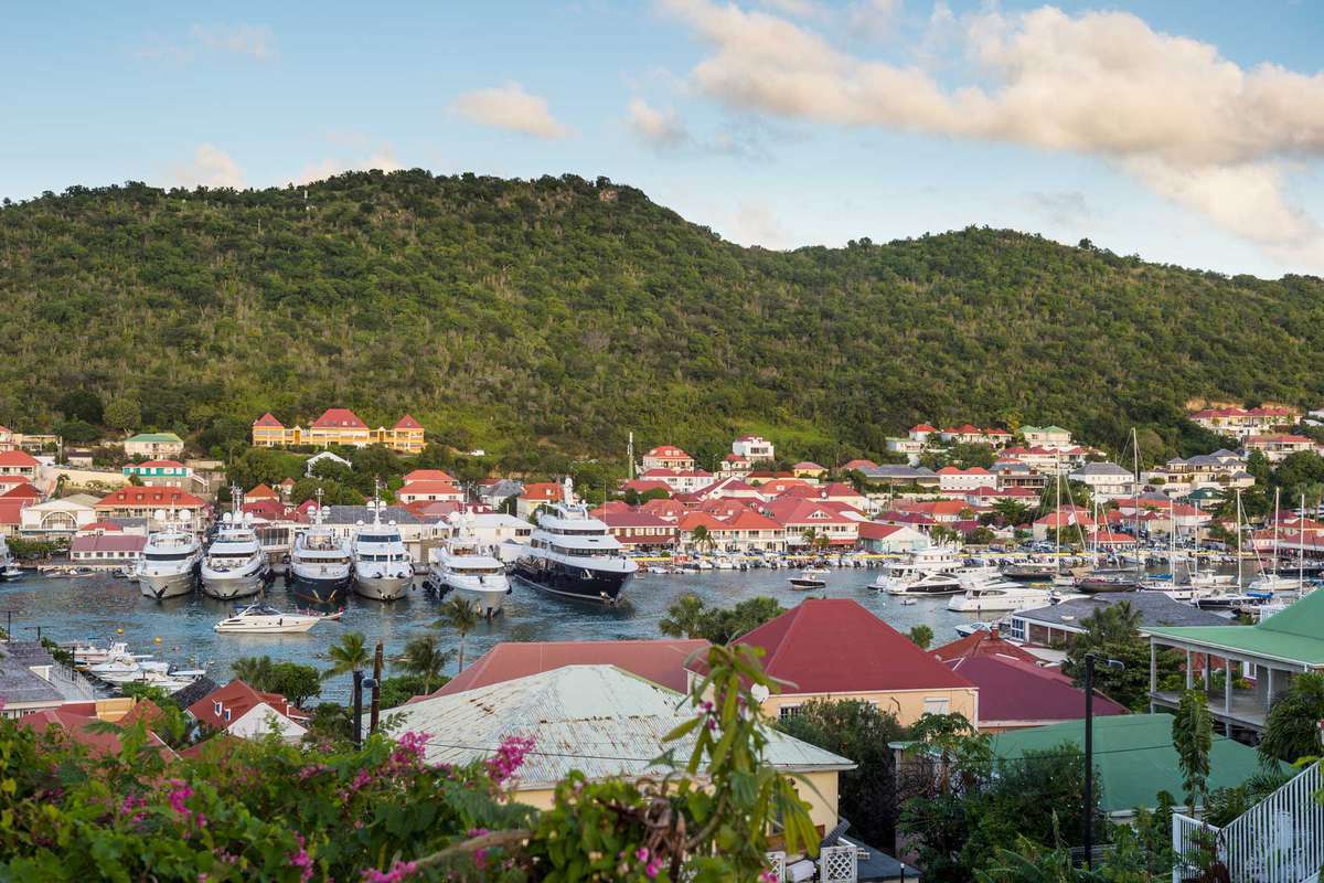 Yachts in the harbor at Gustavia, St Barth's