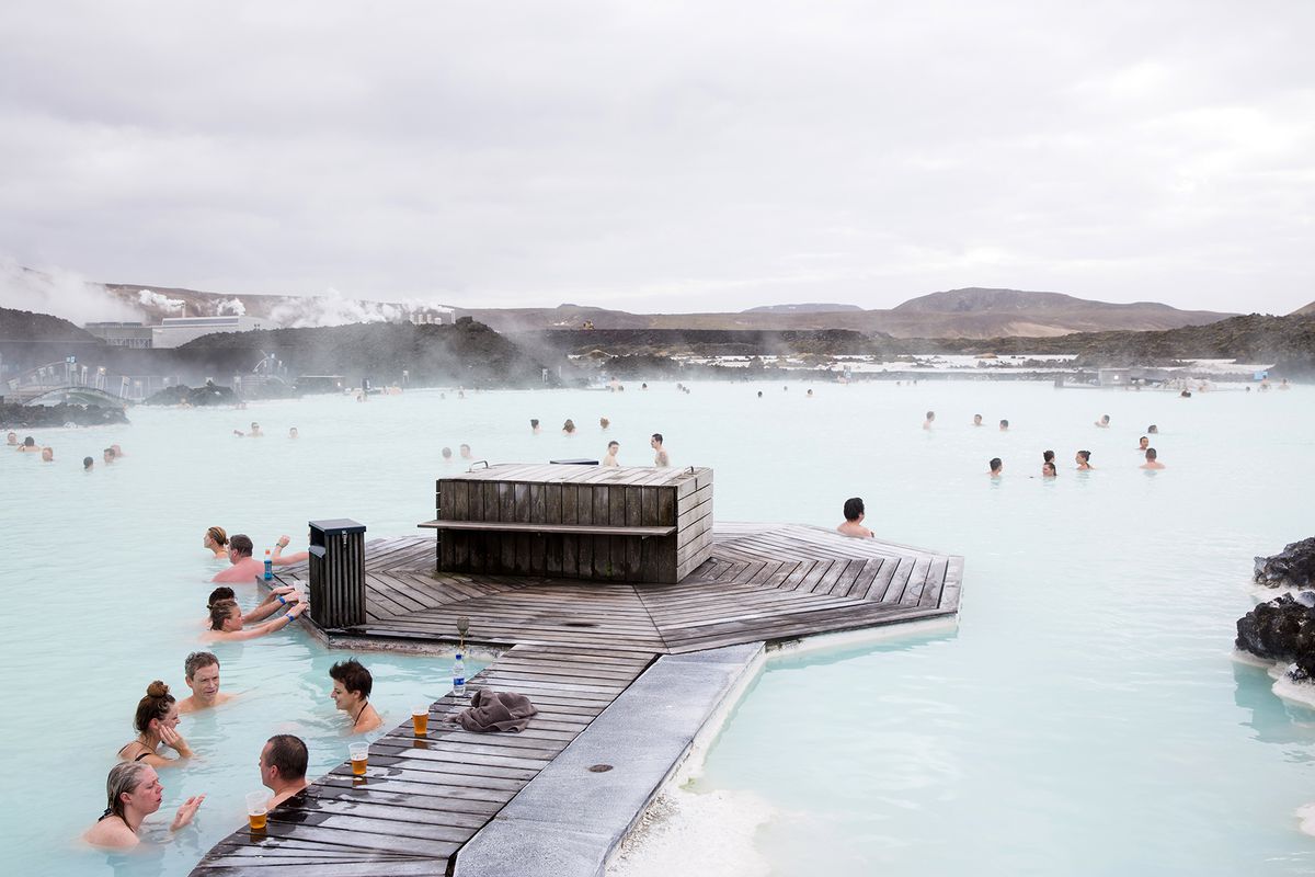 People at the Blue Lagoon , Iceland