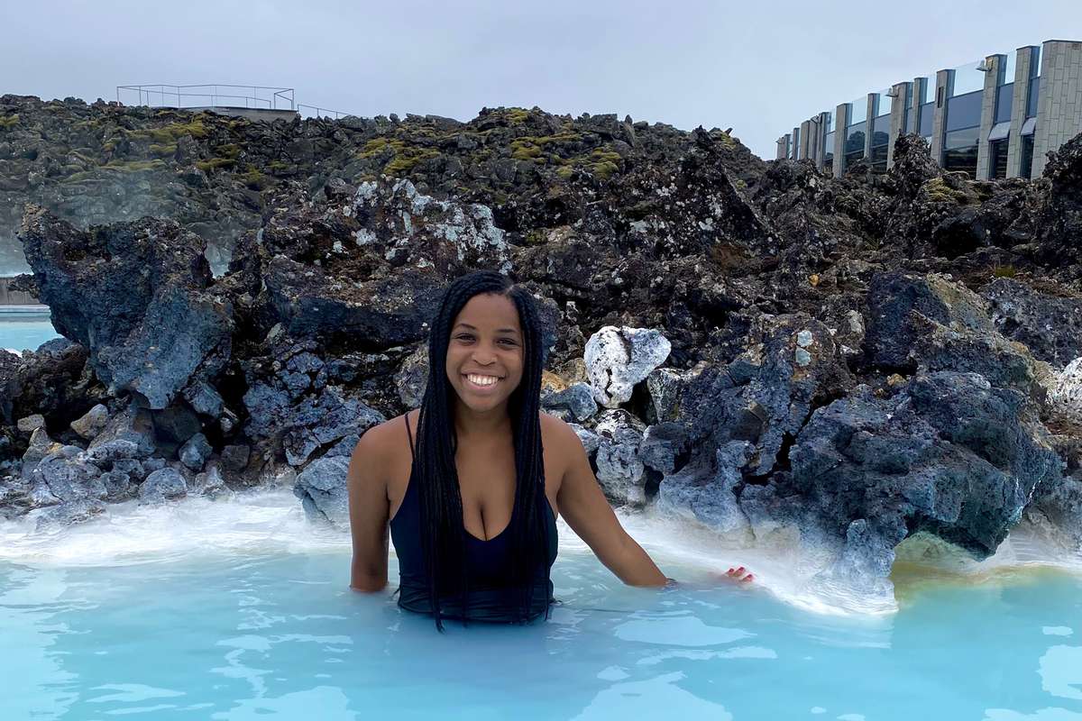 Vanessa Wilkins trip to Blue Lagoon in Iceland