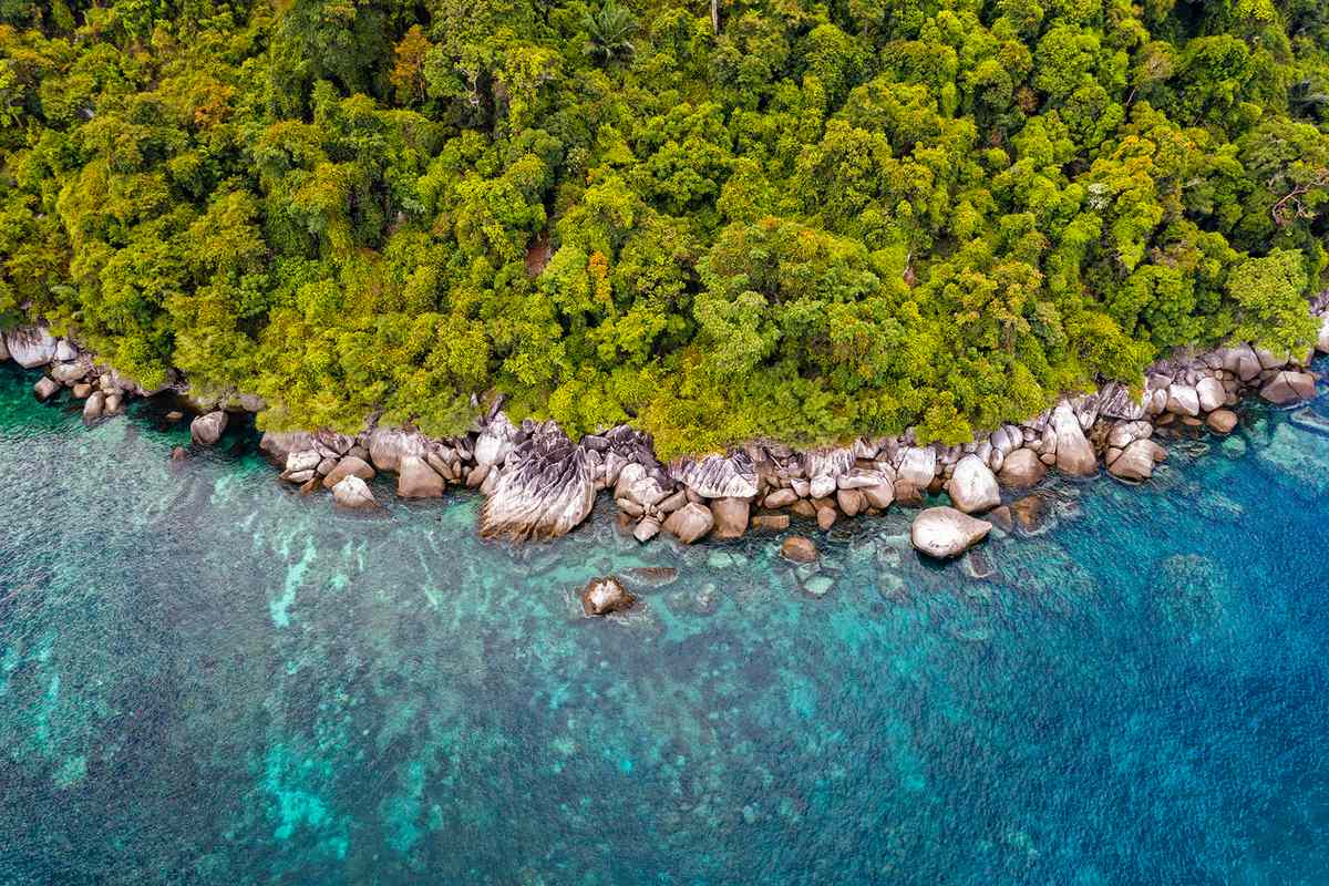 Aerial view of Tioman Island