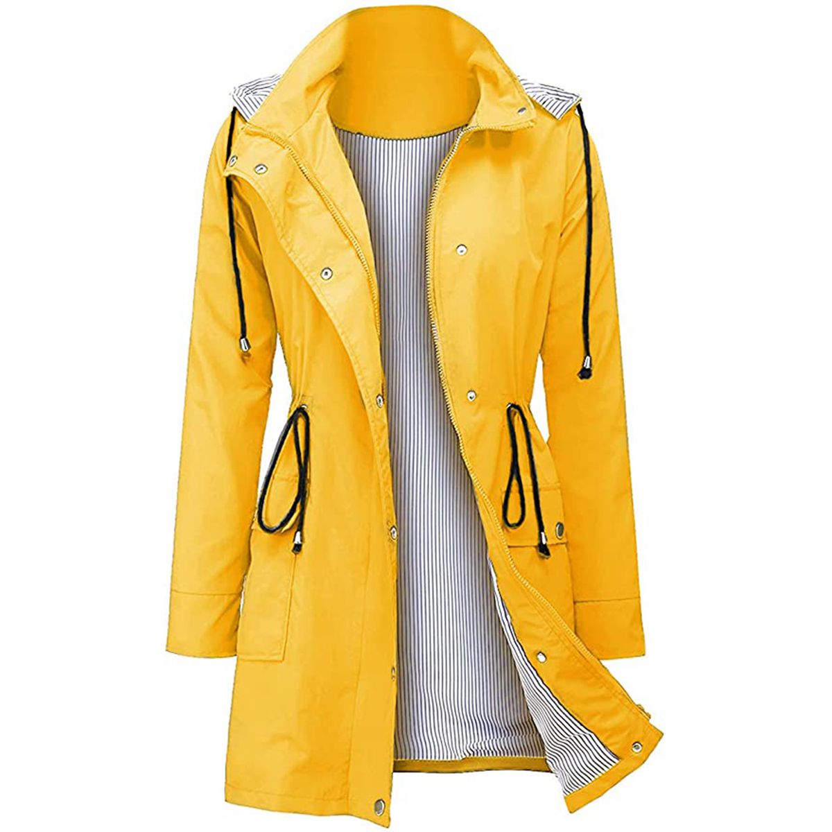 Arthas Women Light Rain Jacket Waterproof Active Outdoor Trench Raincoat