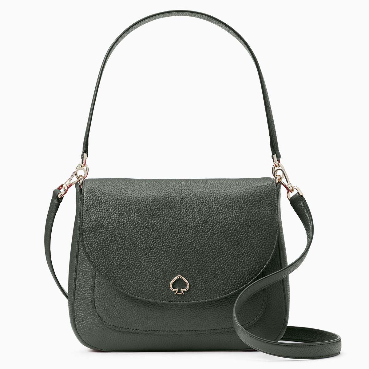 Dark green leather purse