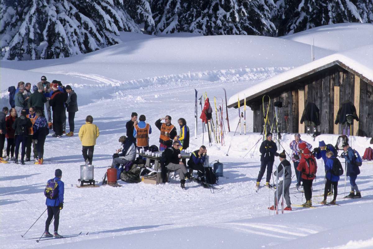 Cross country skiing in region Rhones-Alpes, France