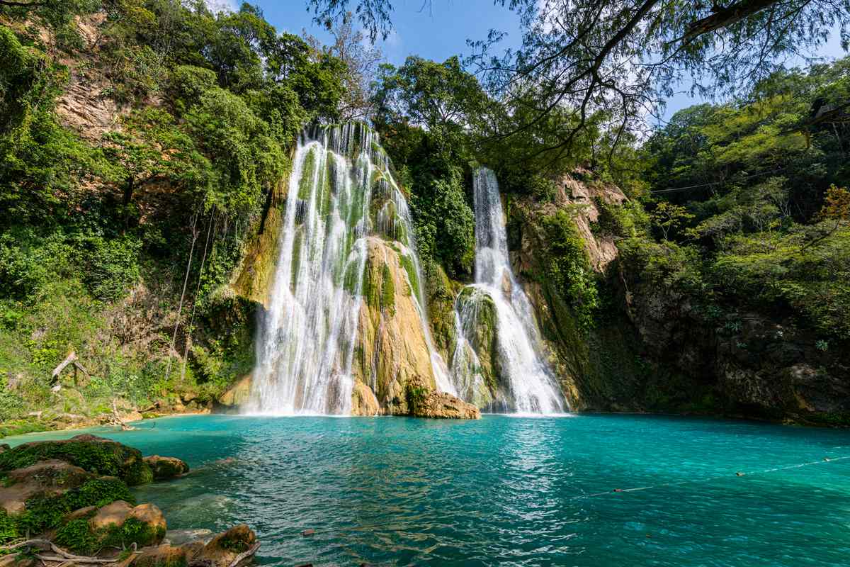 Minas Viejas waterfalls, Huasteca Potosi, San Luis Potosi, Mexico, North America