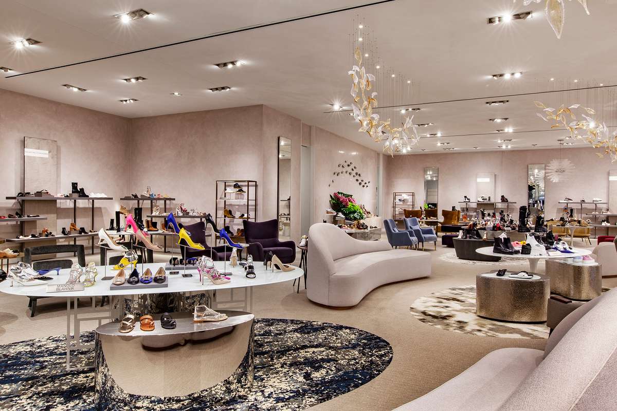 The Womens Shoes department at Saks New Jersey at American Dream