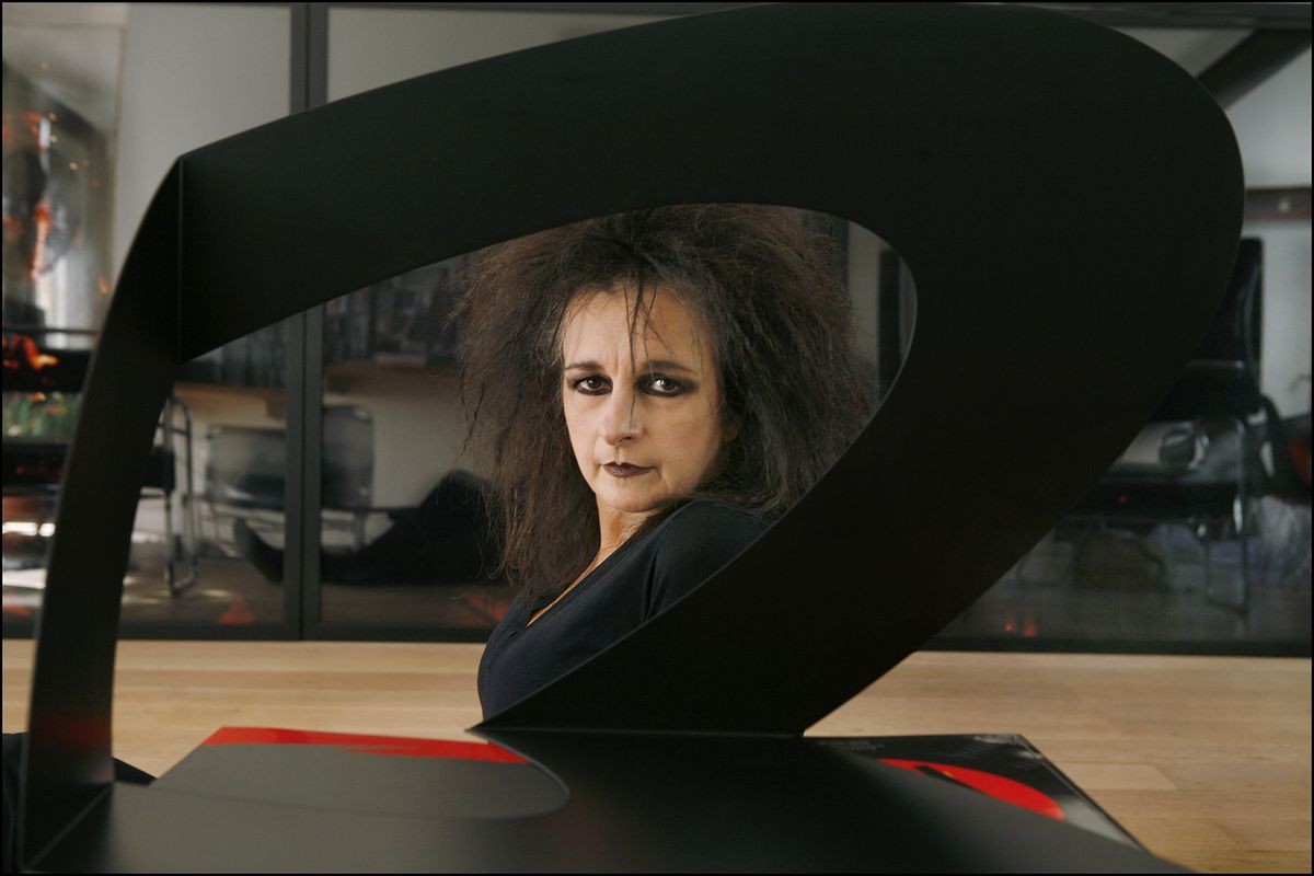 Close Up of architect Odile Decq at home in Paris, France on October 8th, 2007.