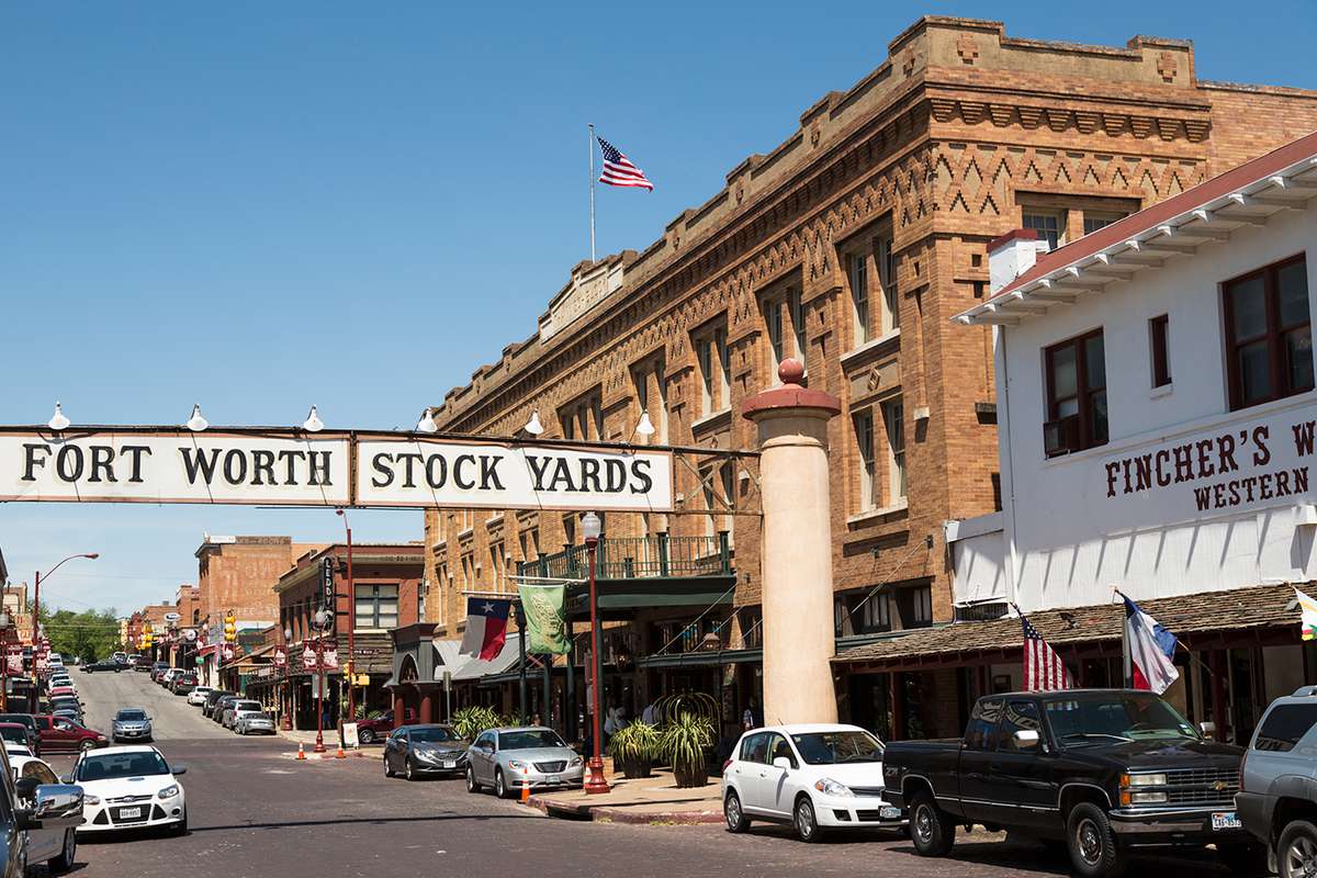 Fort Worth Stock Yards sign, Texas