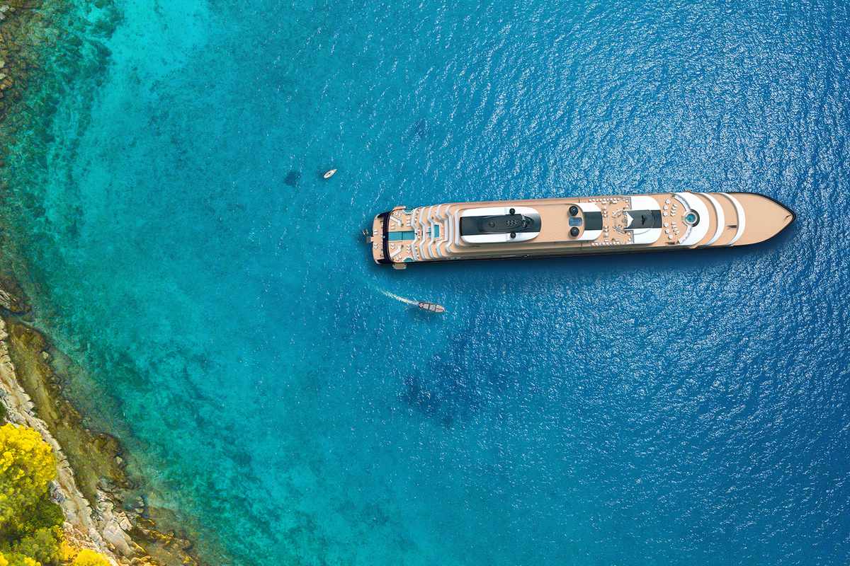 Aerial view of the The Ritz-Carlton Yacht Collection