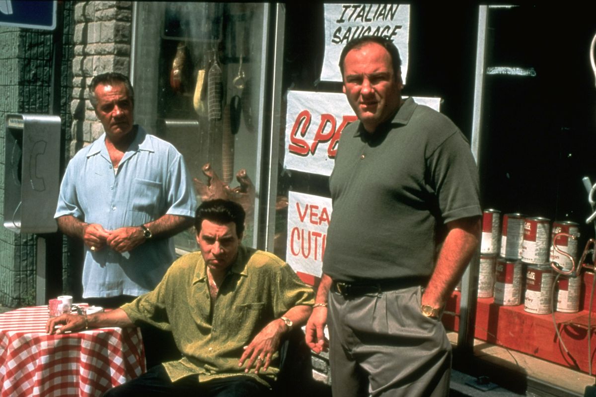(L-R) Actors Tony Sirico, Steven Van Zandt and James Gandolfini in a publicity still for the HBO TV series The Sopranos.