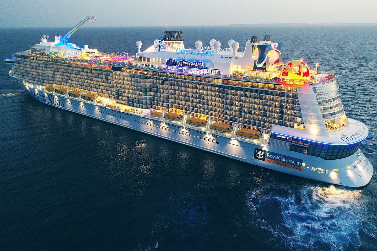 Aerial view of the Royal Caribbean Odyssey of the Seas
