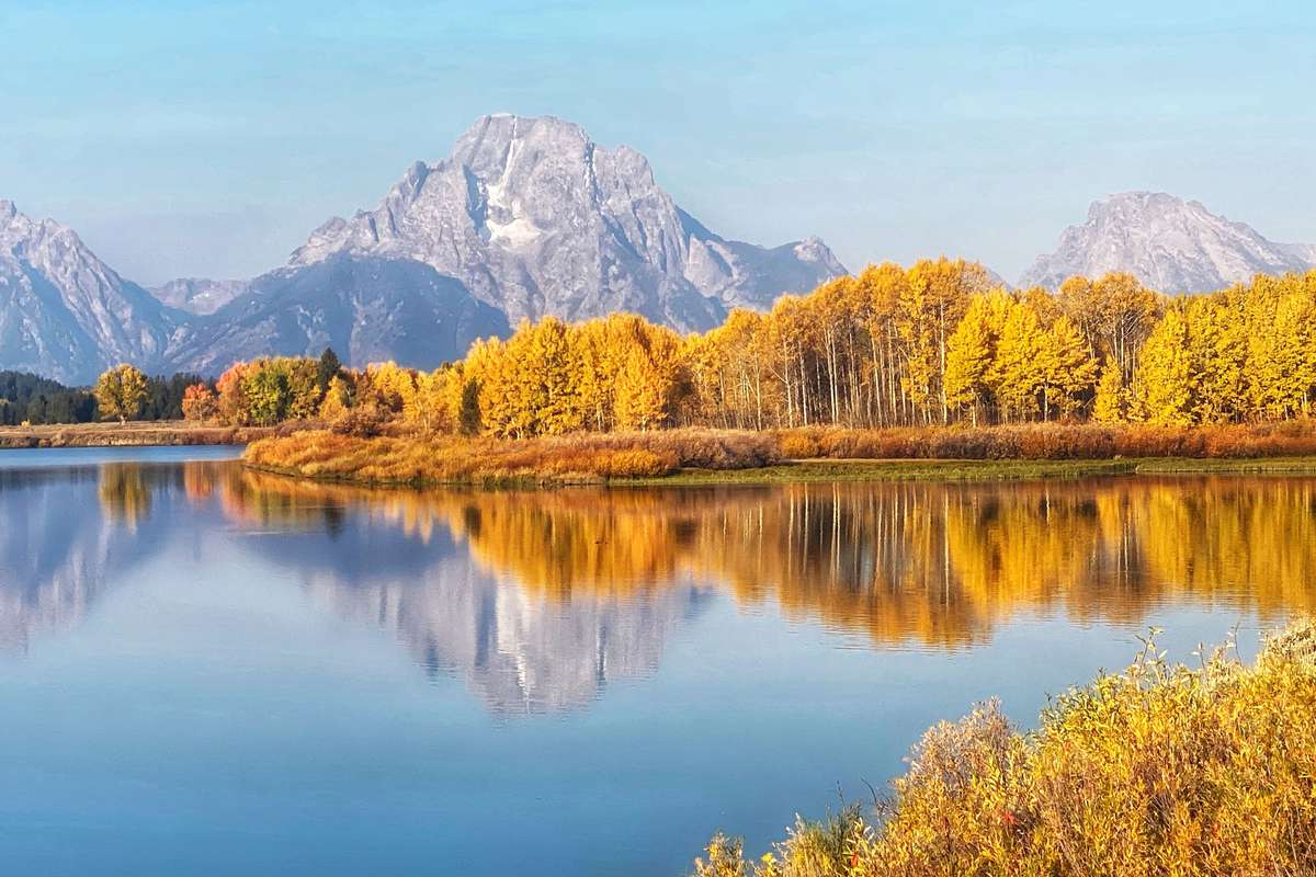 Peak Color in Jackson Hole Wyoming in Autumn