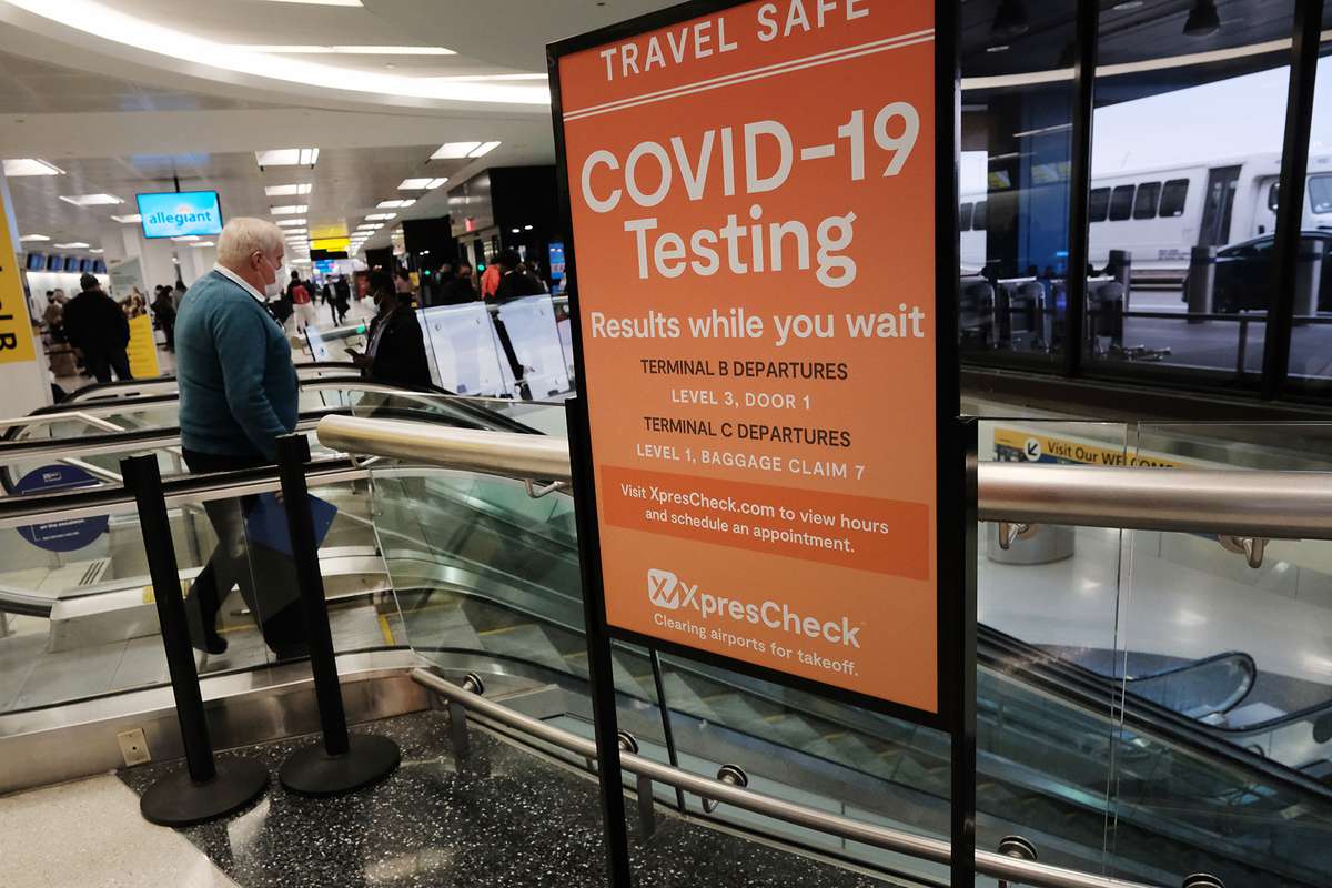 COVID-19 testing at Newark Airport