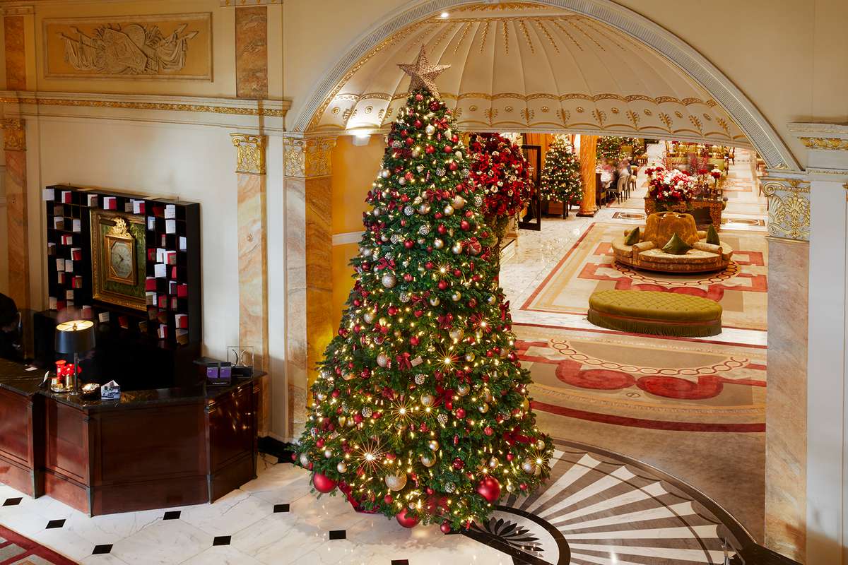 The Christmas Lobby tree at The Dorchester