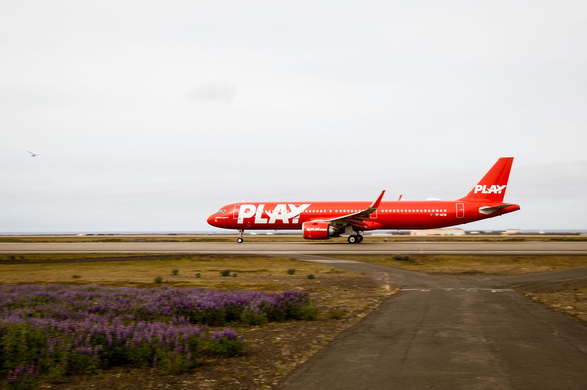 Iceland's Play airline on the runway