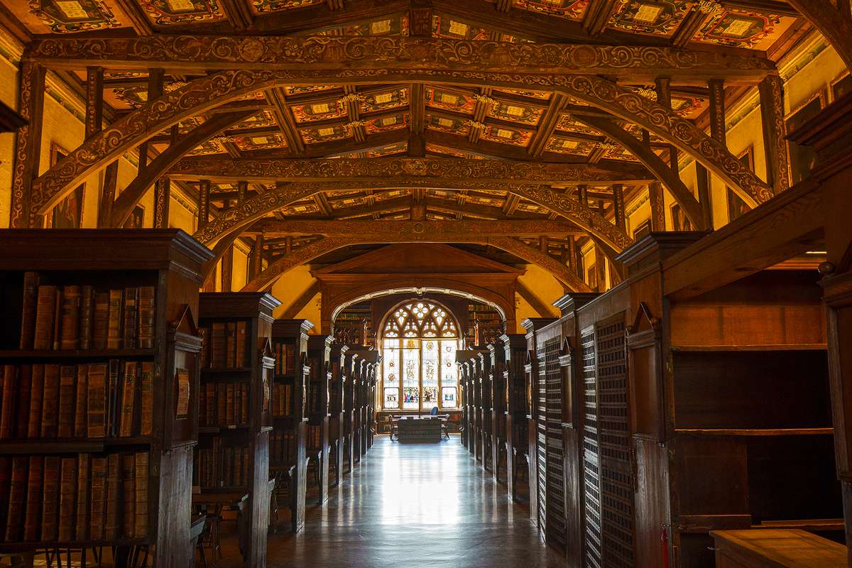 A general view of the Duke Humphrey’s Library at the Bodleian Libraries in Oxford, England.
