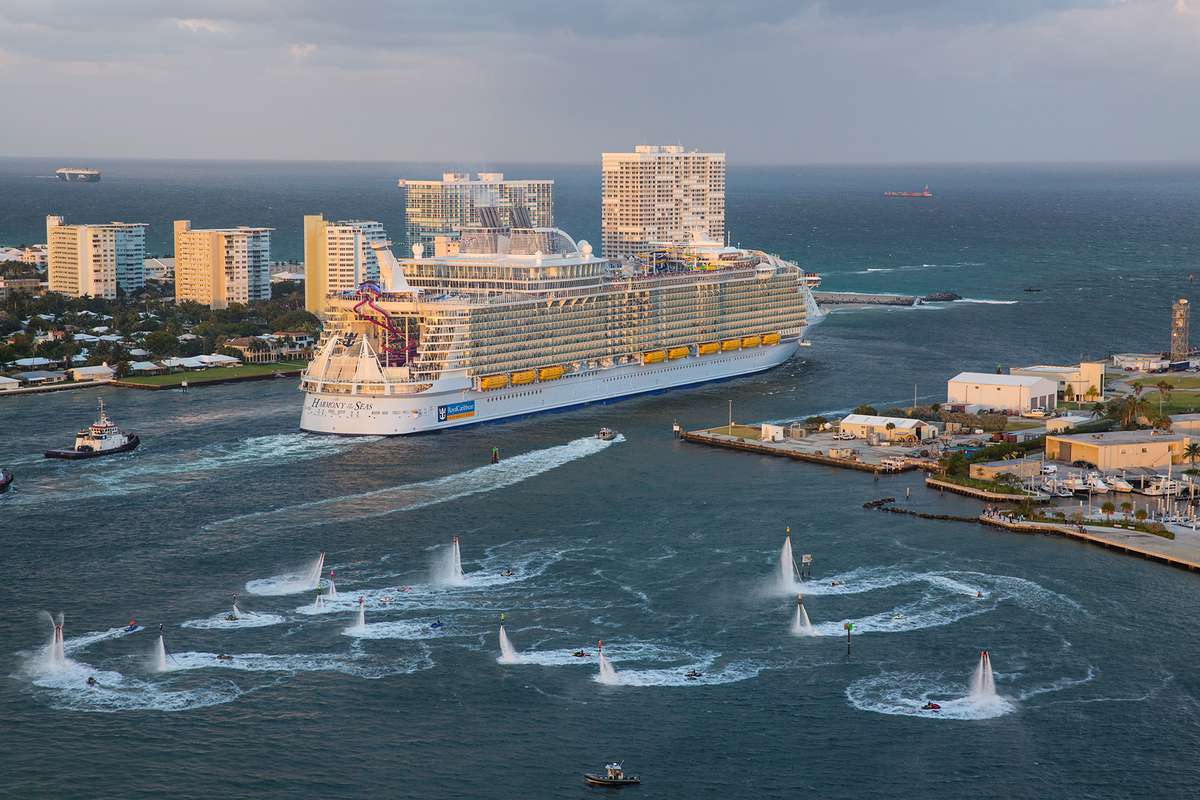 Royal Caribbean International’s brand new ship, Harmony of the Seas, departed on her maiden voyage from her new permanent homeport of Port Everglades in Fort Lauderdale, Fla.