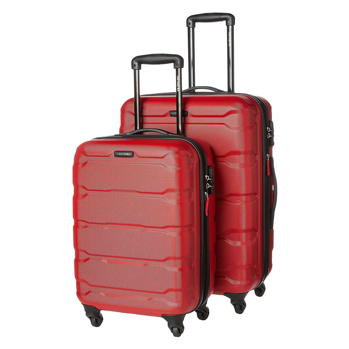 Samsonite Omni PC Hardside Expandable Luggage with Spinner Wheels, Red