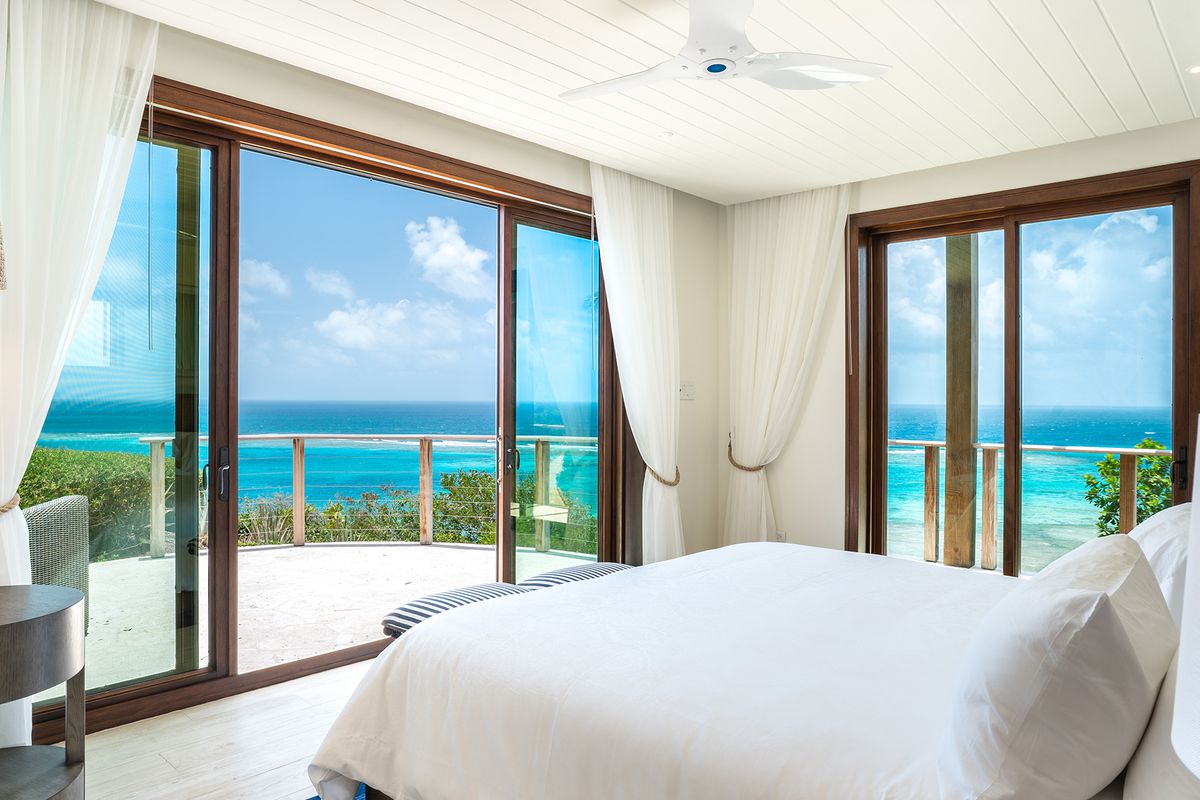 The bedroom in Compass Rose at Oil Nut Bay